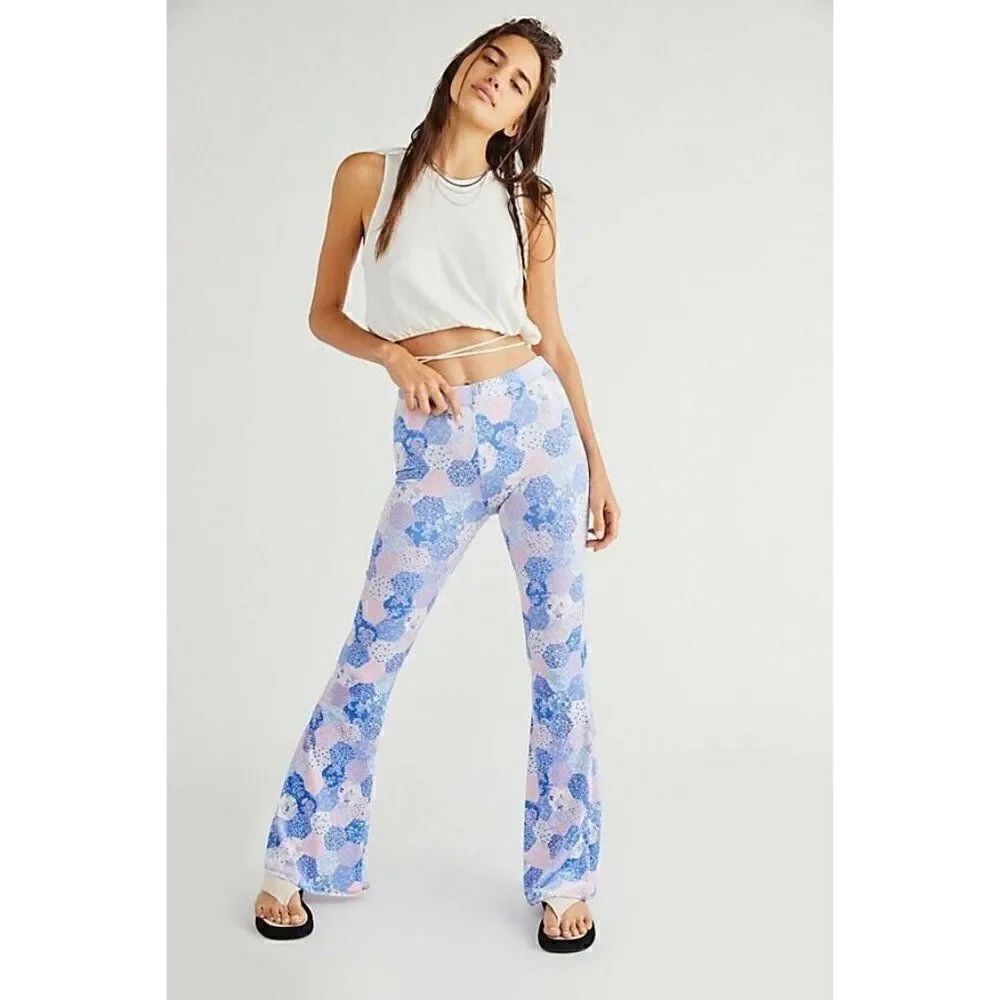 NEW FREE PEOPLEย XโFLAREโSTREETโSzโXSโENDORIAโPATCHWORKโFLARES